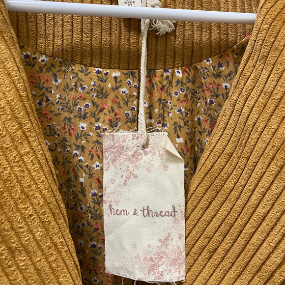 NWT Hem & Thread Corduroy double breasted blazer - Picture 3 of 12